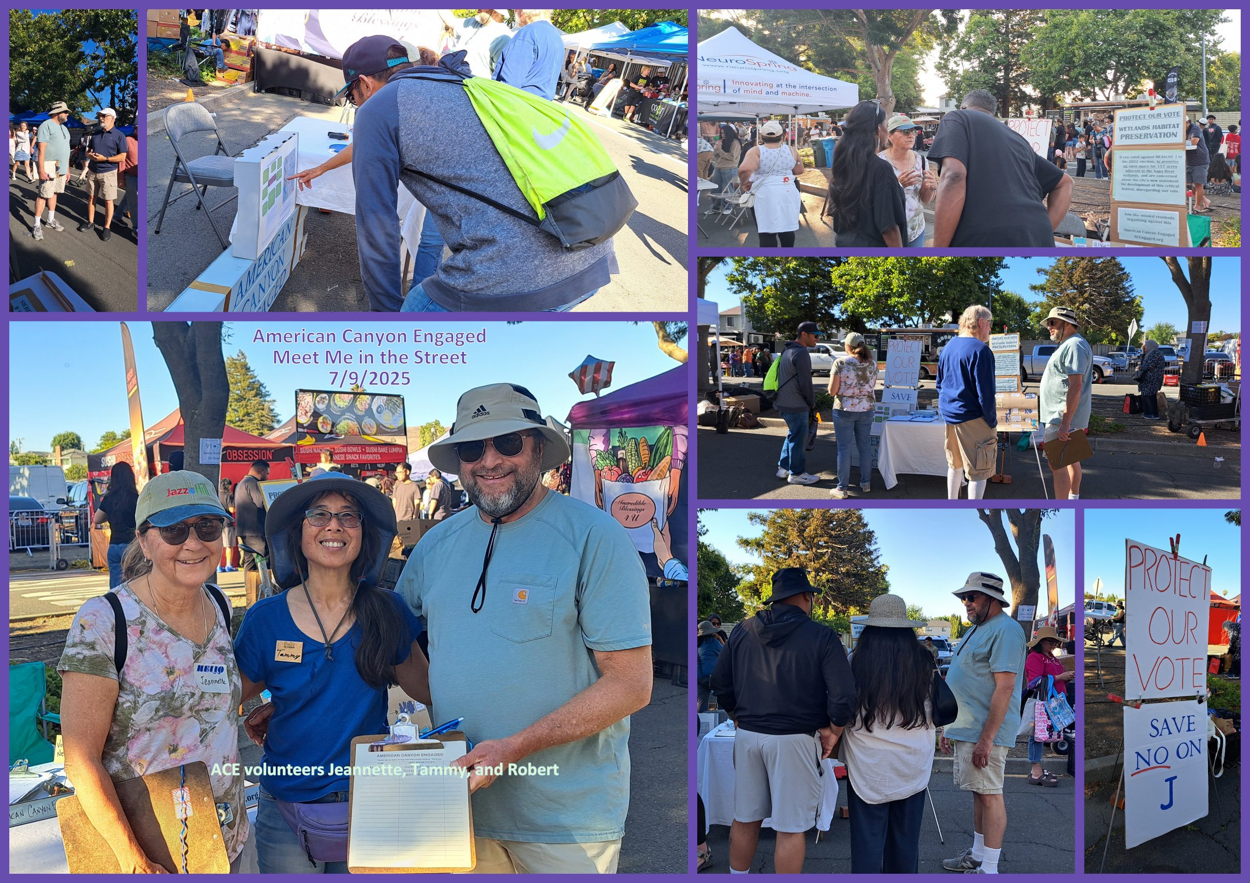 Volunteers at the Meet Me in the Street in July